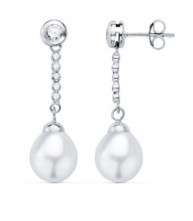 Orecchini da sposa Giselle oro bianco 18kt Perla
