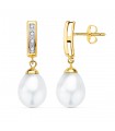 Boucles d'oreilles Mariée Mirelle 2 Ors 18K