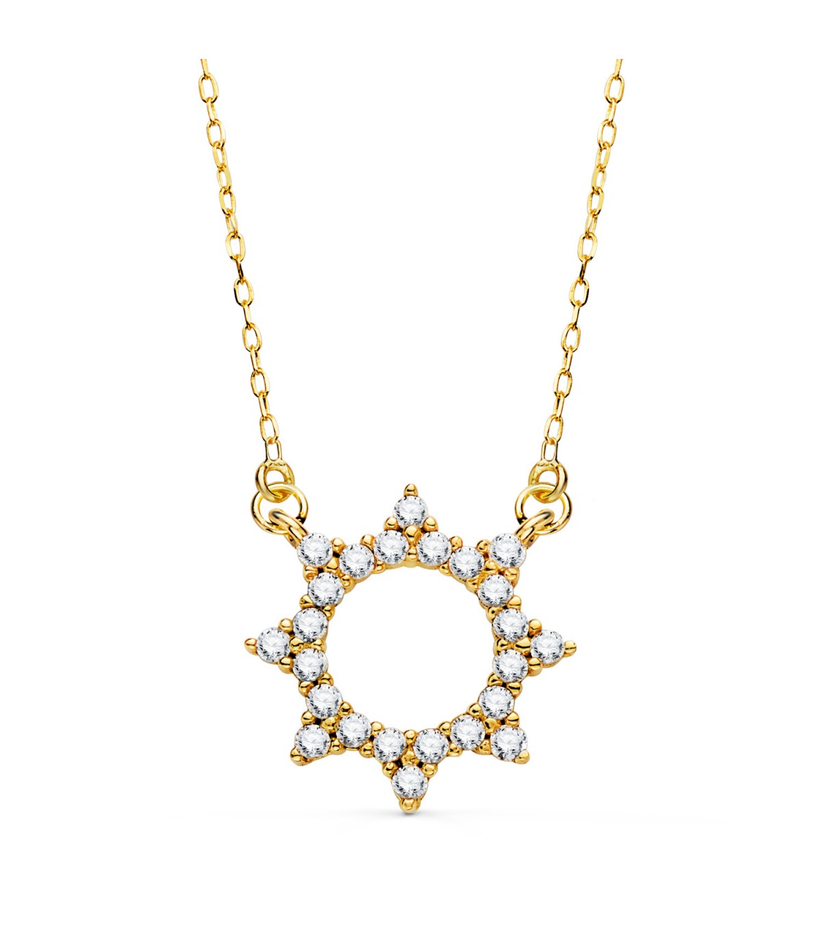 Collier Or 18K Soleil| collier pour femme en or