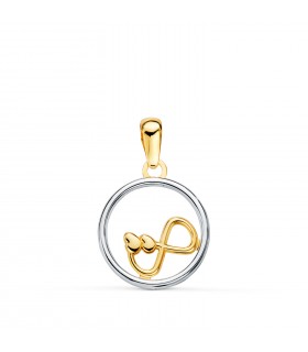 Colgante Enchantment Infinito Oro Bicolor 18K. Collares y gargantillas de moda para mujer.