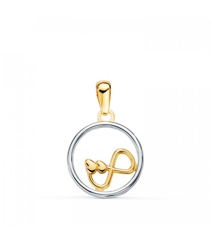 Colgante Enchantment Infinito Oro Bicolor 18K. Collares y gargantillas de moda para mujer.