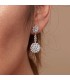 Pendientes novia en oro blanco 18 kilates con pavé de circonitas