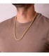 Cordón de oro para hombre, cadena Salomónica ligera Oro amarillo 18k 60cm 6mm
