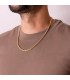 Cordón de oro gordo para hombre, cadena tipo Salomónico Ligero Oro amarillo 18k 50cm 5,5 mm