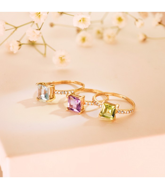 anillo con amatista