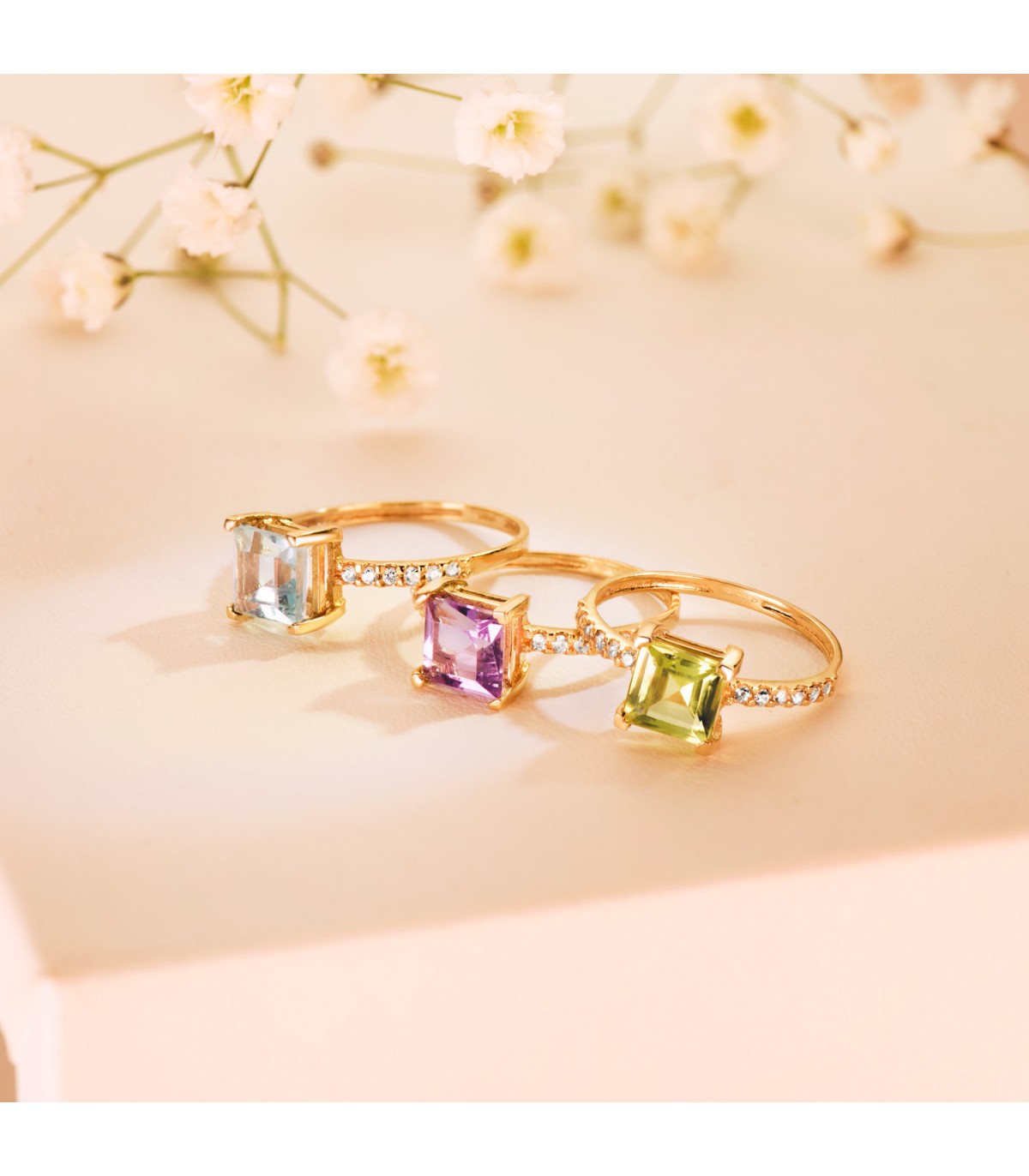 anillo con amatista