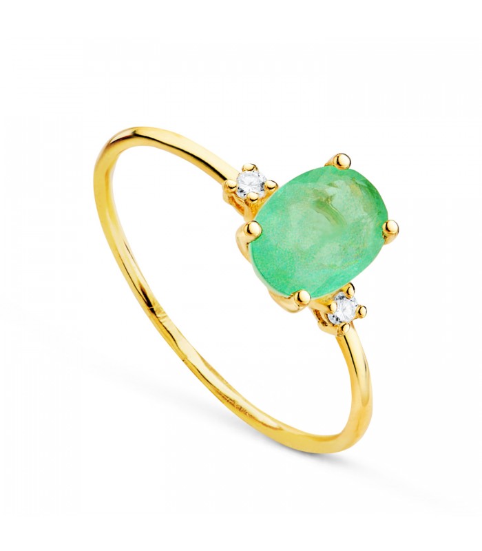 Bague Lyra Or 18K Quartz Vert