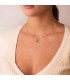 Collier quartz vert, pendentif avec pierre et chainette pour femme.