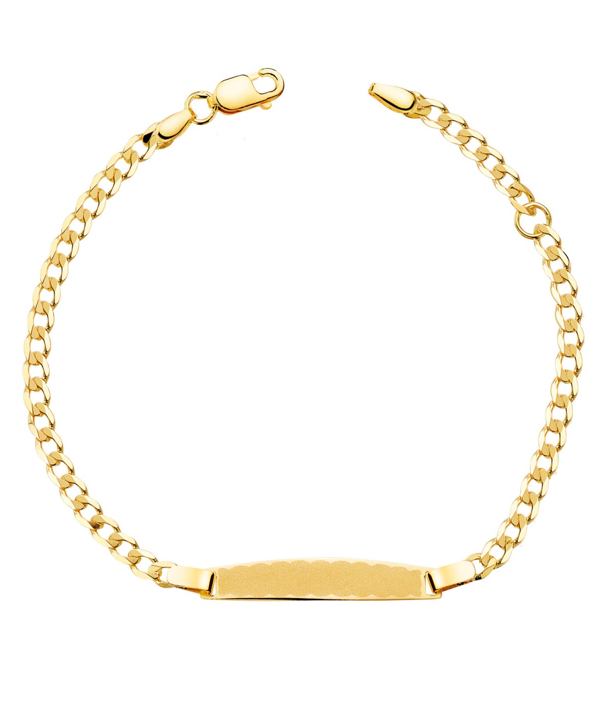 Gourmette Or 18K Maille Gourmette 16.5cm. Cadeaux enfants pour anniversaire, Noël ou communion.