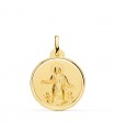 Medalla Virgen de la Asunción Oro 18K 22mm Bisel