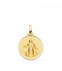 Medalla Virgen de la Asunción Oro 18K 18 mm Bisel. Medallas de oro religiosas, medallas vírgenes.