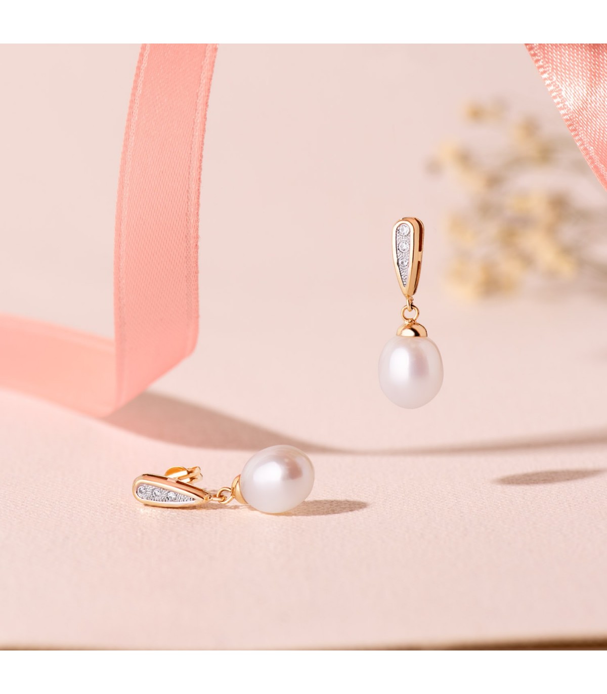 Orecchini da sposa Jeanette Oro Bicolore 18kt