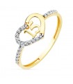 Anillo de 15 años Oro Bicolor 18K Corazón