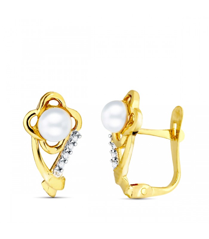Parure bijoux fille Suzie 2 ors 18k Perle