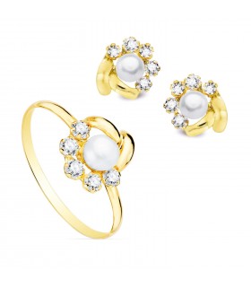 Set comunione Azalea Oro 18Kt Perla