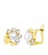 Conjunto de Comunión. Juego Comunión Azalea Oro 18K Perla - joyas para niña de pendientes y anillo.
