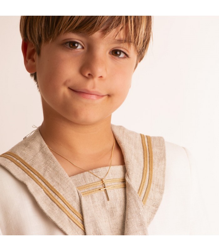 Collier chaîne pour enfants, idéal comme cadeau baptême ou communion - Gourmette 0.8 mm 45 cm