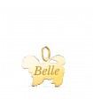 Bichón Maltés Colgante Personalizado Perro Oro 18K