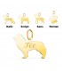 Border Collie Colgante Personalizado Perro Oro 18K - Collares con grabado