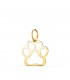 Ciondolo Zampa cane oro giallo 18Kt, collana donna animale domestico