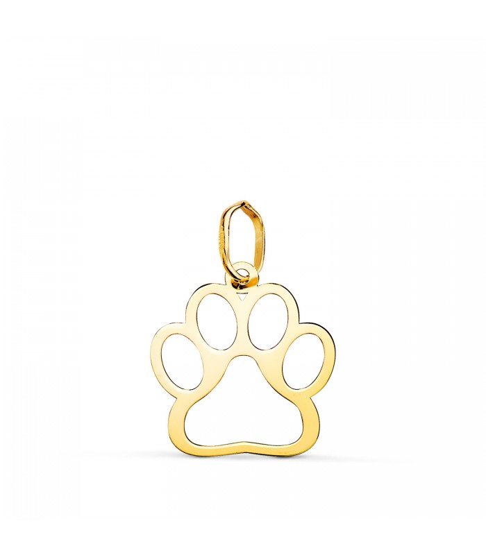 Pendentif Empreinte Chien Or Jaune 18K. Colliers pour femme.
