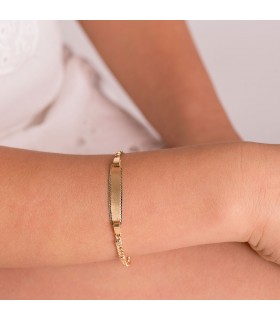 Regalos de primera comunión para niña. Pulseras y esclavas personalizadas Oro 18K.