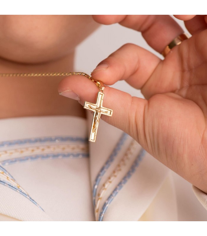 Pendentif Croix Christ Or 18K 26mm