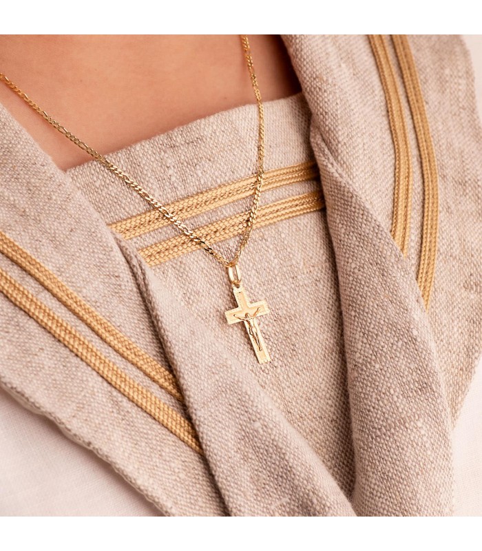 Kreuz 23 mm 18K, Artikl. 22276 | 750/- Goldkreuz Anhänger zur Taufe, Kommunion, Geburt