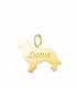 Golden Ciondolo da incidere nome di cane Oro 18kt, gioielli donna.