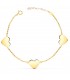 Bracciale personalizzato Oro giallo 18kt Cuori
