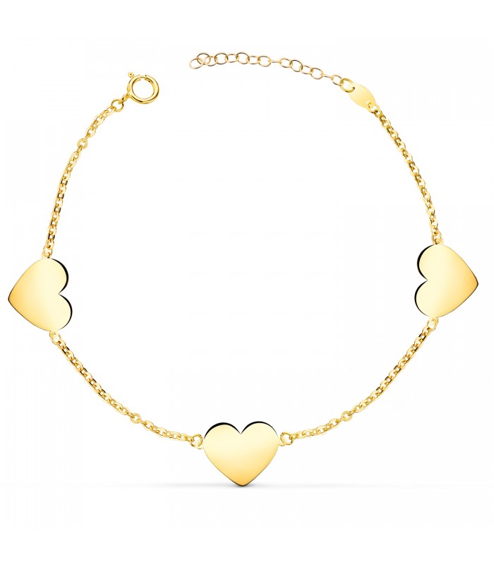 Bracciale personalizzato Oro giallo 18kt Cuori