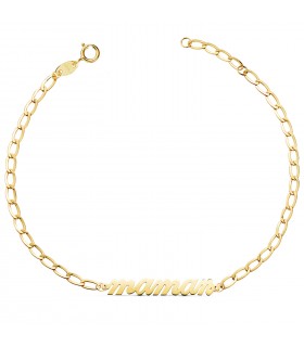 Bracelet Maman en or jaune 18K - Bracelets personnalisés pour femmes de Alda Joyeros, bijouterie en ligne.