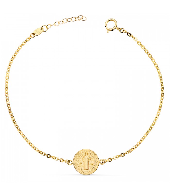 Bracciale medaglia di San Benedetto oro 18kt