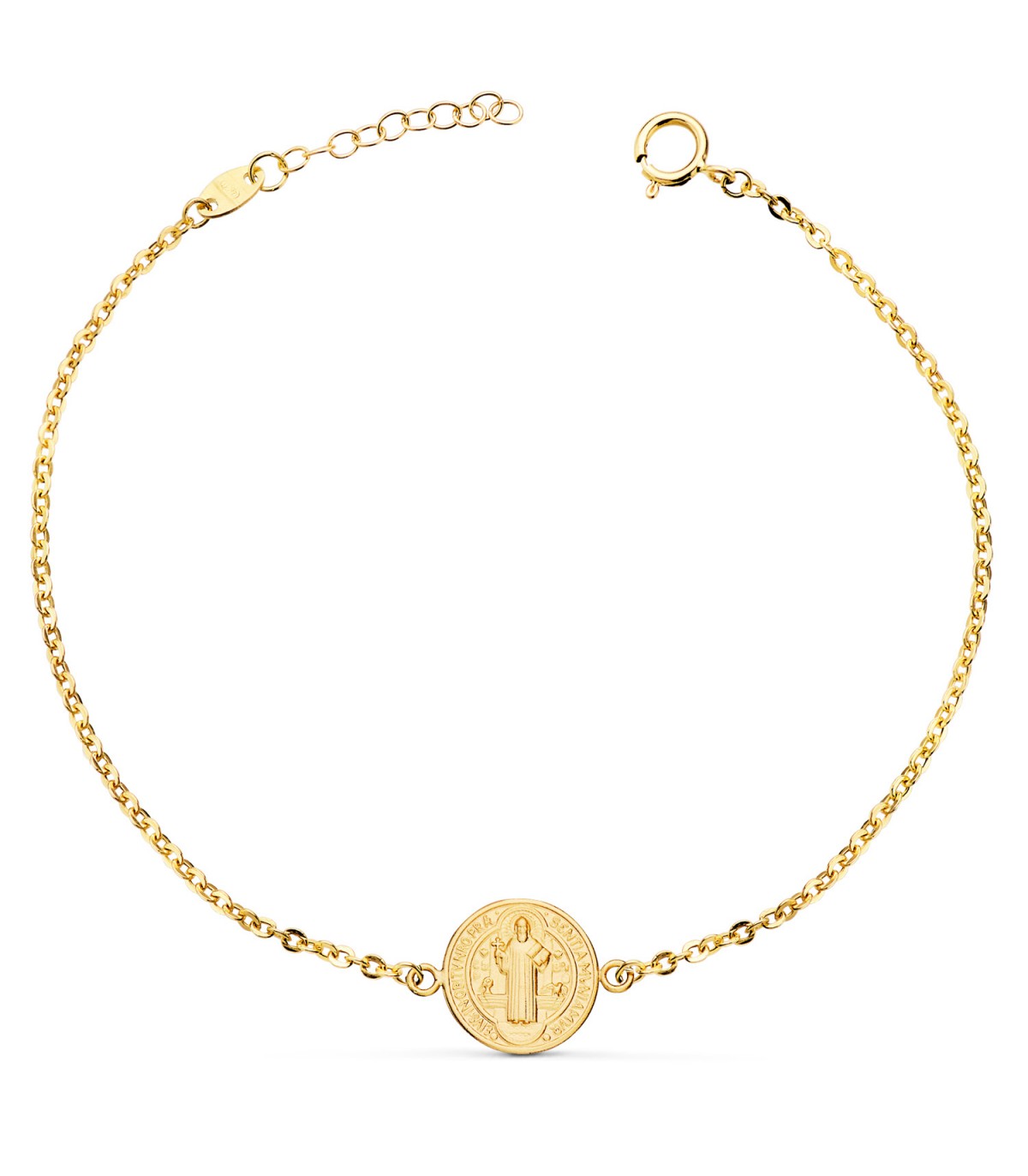 Bracciale medaglia di San Benedetto oro 18kt