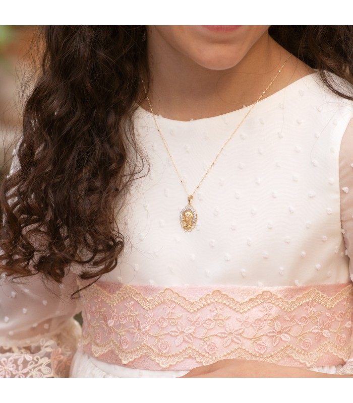 virgen niña oro