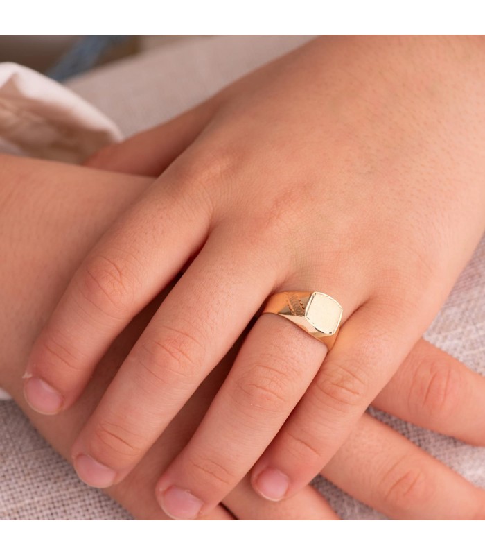 Anello chevalier Zyan Oro giallo 18kt
