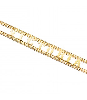 Bracelet avec prénoms en or, cadeaux por fête des mères, bracelets or 750