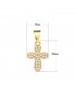 Goldanhänger Kreuz mit Zirkoniasteinen 22334, Gelbgold 18K | Damen Kreuze online kaufen