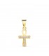 Colgante cruz egipcia circonitas 18K 14mm. Símbolos egipcios, cruz de la vida.