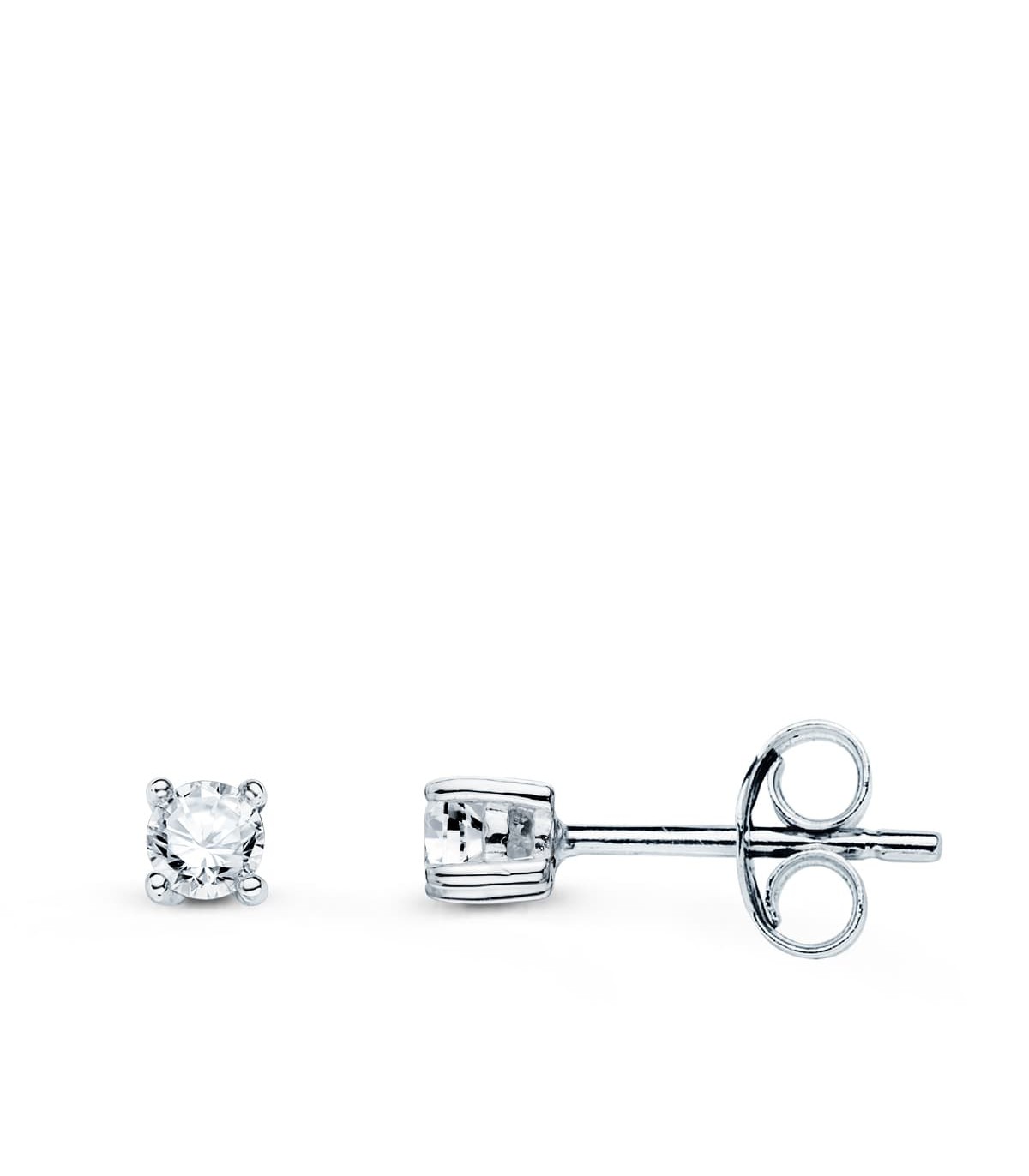 Boucles d'oreilles Diamants Elaia 0.200 Ct. Or Blanc 18K. Diamant pour femme.