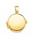 Pendentif Porte Photo Rond Lisse Or 18 K 21MM