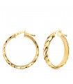 Aros Mujer Bucle Oro Amarillo 18K 24 mm