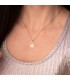 Collar mujer con colgarte Huella patita de Perro - Personalizado con nombres de mascotas grabados.