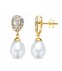 Orecchini da sposa Marisa oro bianco e giallo 18kt
