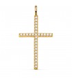 Colgante cruz oro y circonitas 18K