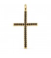 Anhänger Kreuz Gelbgold 18K & Zirkoniasteinen 22352-N