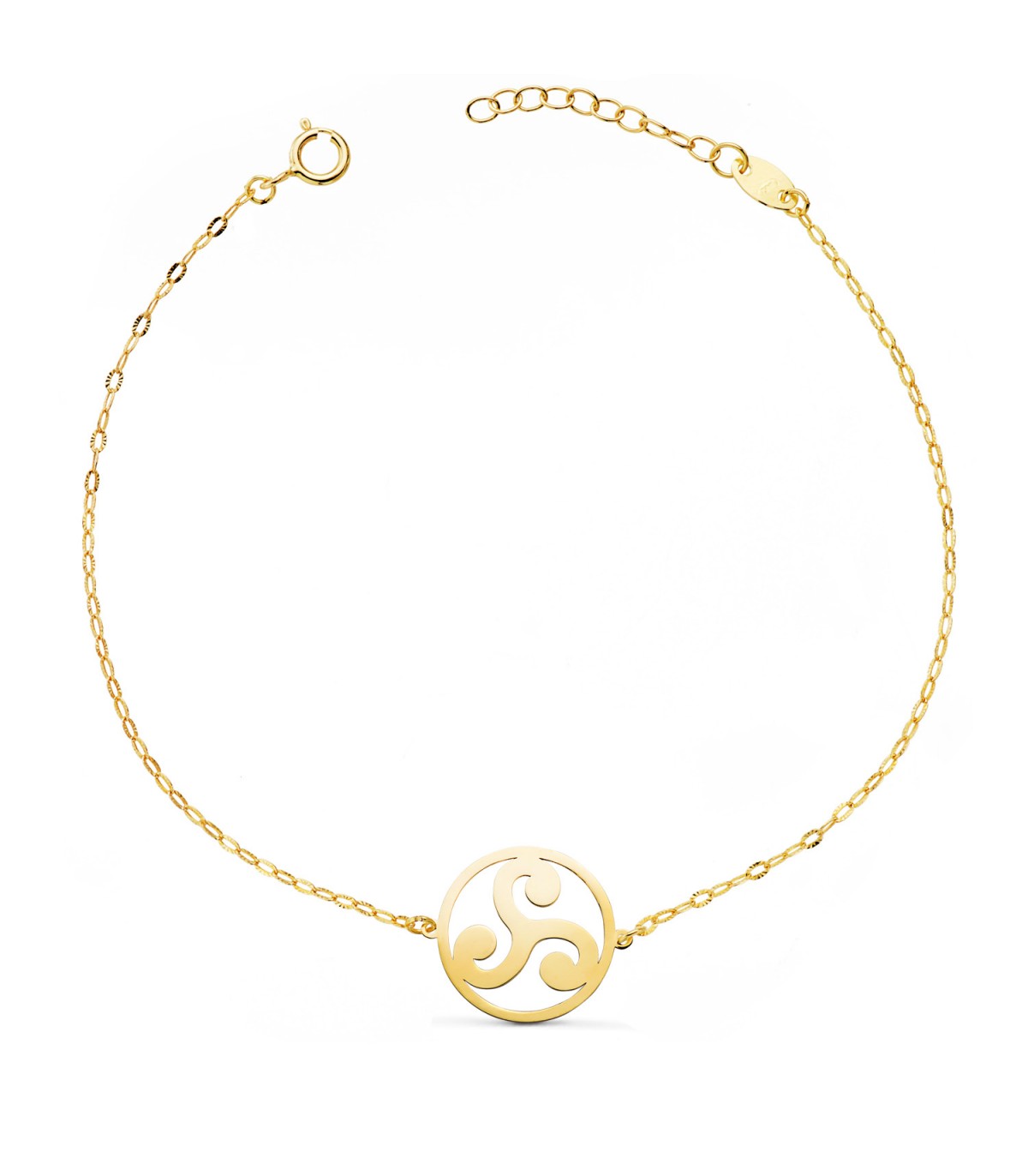 Pulsera Triskel oro 18K 20 cm - pulseras mujer - pulseras comunión - pulseras de oro