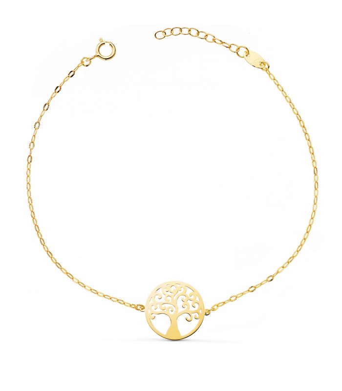Bracelet arbre de vie or 18K 20 cm - bracelets pour femmes - bracelets pour mères, maman - bracelets en or