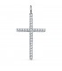 Kreuz mit Zirkonia (weiß) in Pavéfassung 31 mm - Kreuzkette und Damen-Anhänger