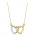Collana Oro bicolore 18kt Cuori intrecciati